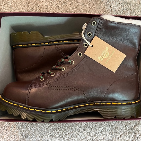 Dr Martens Barton Made in England Shearling Lined Leather Boots Size: 13 - Picture 4 of 5